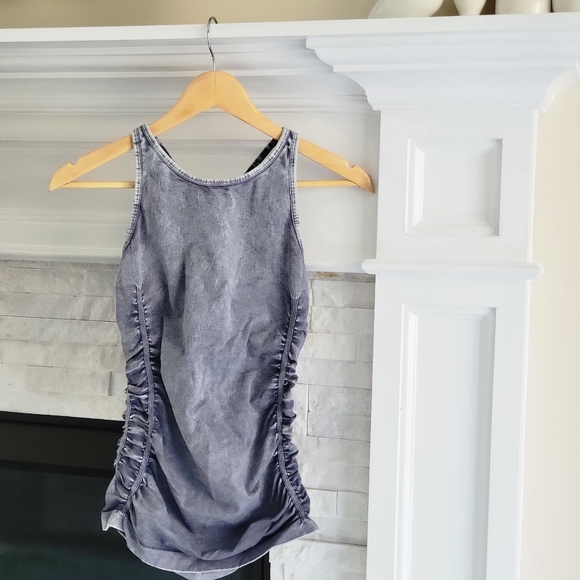 NUX Yoga Spellbound Cami Light Compression Tank Top Steel Mineral Wash M Medium - Picture 4 of 9